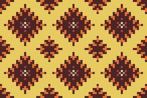 Endless Abstract Seamless Geometric Patternfolk Embroidery, Aztec Geometric Ornament Print. Design for Carpet, Wallpaper, Clothing, Wrapping, Fabric vector