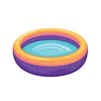 Durable Inflatable Pool for Leisure and Games vector