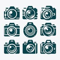 Instant Focus Camera Shutter Collection Logo vector