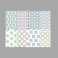 Multiple line pattern set design vector