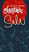 Holiday Story Templates with Mistletoe Garlands Christmas Script Text vector