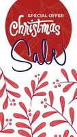 Elegant Script Christmas Story Templates with Mistletoe Decorations vector