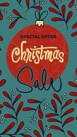 Mistletoe Garland Templates for Christmas Stories with Script Lettering vector
