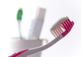 toothbrushe and toothpaste photo