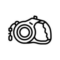 leash dog line icon illustration vector