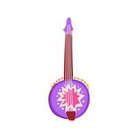 strings banjo cartoon illustration vector