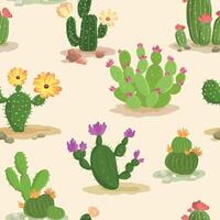 Cactus Collections seamless pattern, illustration vector