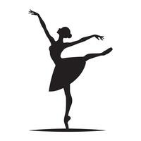Artistic Ballet Dancer in Studio Capturing Dynamic Pose Highlighting Professional Precision and Movement Grace vector