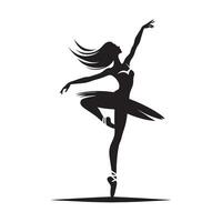 Graceful Ballet Performer Showcasing Fluid Artistic Motion in Studio Spotlight Highlighting Classical Ballet Form and Artistry vector