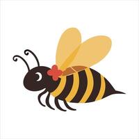 Bee and Honeycomb Background vector