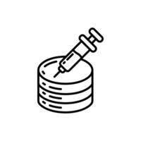 SQL injection Outline Icon, illustration vector