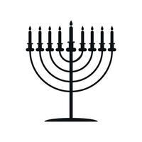 Menorah Traditional Jewish Candle Judaism National element.Menorah icon illustration.Happy Hanukkah, Jewish Festival of Lights background for greeting concept.Isolate on white background vector