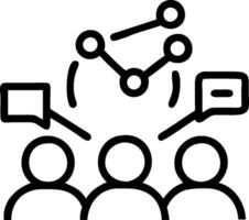 Business team collaborating through cloud computing concept as illustration of a business team collaborating and sharing information through cloud computi vector