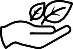 Hand holding a cut leaf in a green field concept as A hand gently holding a cut leaf in a lush green field symbolizing environmental responsibility and sustainab vector