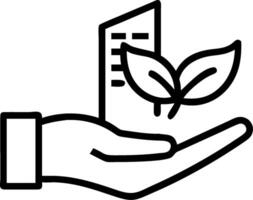 Hand holding a cut leaf in a green field concept as A hand gently holding a cut leaf in a lush green field symbolizing environmental responsibility and sustainab vector