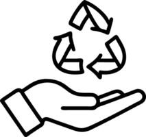 Hand holding a cut leaf in a green field concept as A hand gently holding a cut leaf in a lush green field symbolizing environmental responsibility and sustainab vector