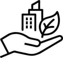 Hand holding a cut leaf in a green field concept as A hand gently holding a cut leaf in a lush green field symbolizing environmental responsibility and sustainab vector