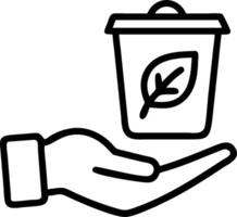 Hand holding a cut leaf in a green field concept as A hand gently holding a cut leaf in a lush green field symbolizing environmental responsibility and sustainab vector