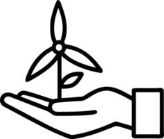 Hand holding a cut leaf in a green field concept as A hand gently holding a cut leaf in a lush green field symbolizing environmental responsibility and sustainab vector