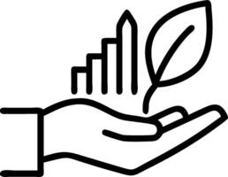 Hand holding a cut leaf in a green field concept as A hand gently holding a cut leaf in a lush green field symbolizing environmental responsibility and sustainab vector