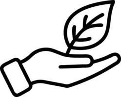 Hand holding a cut leaf in a green field concept as A hand gently holding a cut leaf in a lush green field symbolizing environmental responsibility and sustainab vector