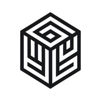 Abstract Isometric Cube vector