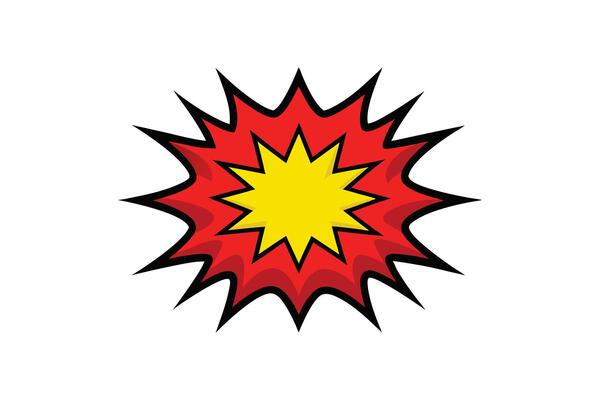 Explosion and Dynamite - Fiery Blast Illustration with Flames and Sparks for Dramatic Art