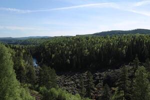 Outlook over Doeda Fallet, the dead fall, in Sweden photo