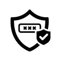 Digital Lock Icon - Cybersecurity Symbol for Encryption, Privacy, and Network Security vector