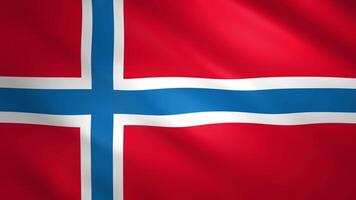 Norway flag waving in the wind video