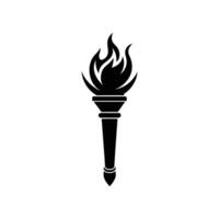 Stylish Flaming Torch Illustration for Symbolic Power, Illumination, and Decorative Design vector