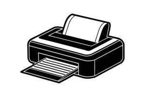 Digital Printing Machine - Modern Office Printer Illustration for Tech and Graphic Designs vector