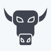 Icon Yak. related to Animals symbol. glyph style. simple design editable vector