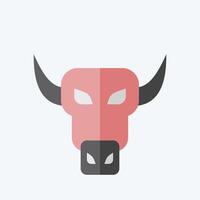 Icon Yak. related to Animals symbol. flat style. simple design editable vector