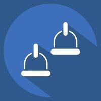 Icon Strups. related to Equestrian Sport symbol. long shadow style. design editable vector