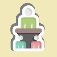 Sticker Specch. related to Electiont symbol. simple design editable vector