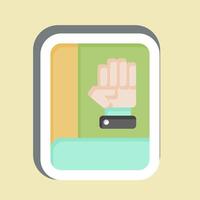 Sticker Inauguration. related to Electiont symbol. simple design editable vector