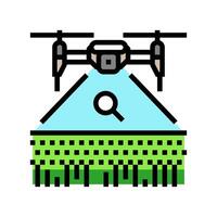 drone for crop monitoring color icon illustration vector