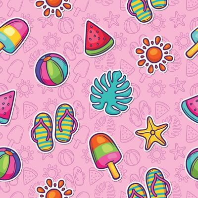 Bright and Fun Beach-Themed Patterns