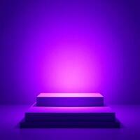 Modern 3D Product Display on Minimal Podium Stand photo