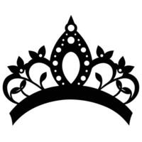 Tiara Silhouette on White Background vector