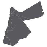 Jordan map regions in grey color. vector