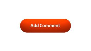 Animation of 'Add Comment' Button Clicked by Computer Mouse with Color-Changing Effect and Confirmation Tick video