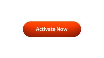 Animation of 'Activate Now' Button Clicked by Computer Mouse with Color-Changing Effect and Confirmation Tick video