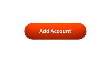 Animation of 'Add Account' Button Clicked by Computer Mouse with Color-Changing Effect and Confirmation Tick video