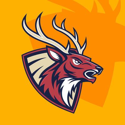 Deer head e-sport logo design ideal for team identity and modern branding
