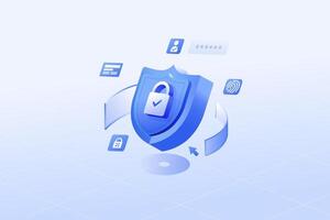 Data protection Cyber Security Privacy illustration background vector