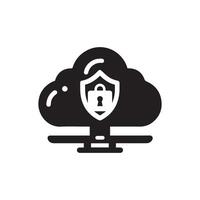 cloud security icon illustration design vector