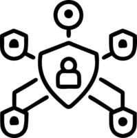 Business themed photo of professionals securing data with digital devices and copy space Set 3 vector