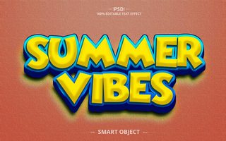 Summer text Editable Text Effect Design psd